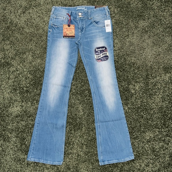 Amethyst Jeans Pants - Low-Rise Blue Jeans